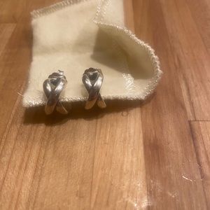 James Avery small hoop silver earrings